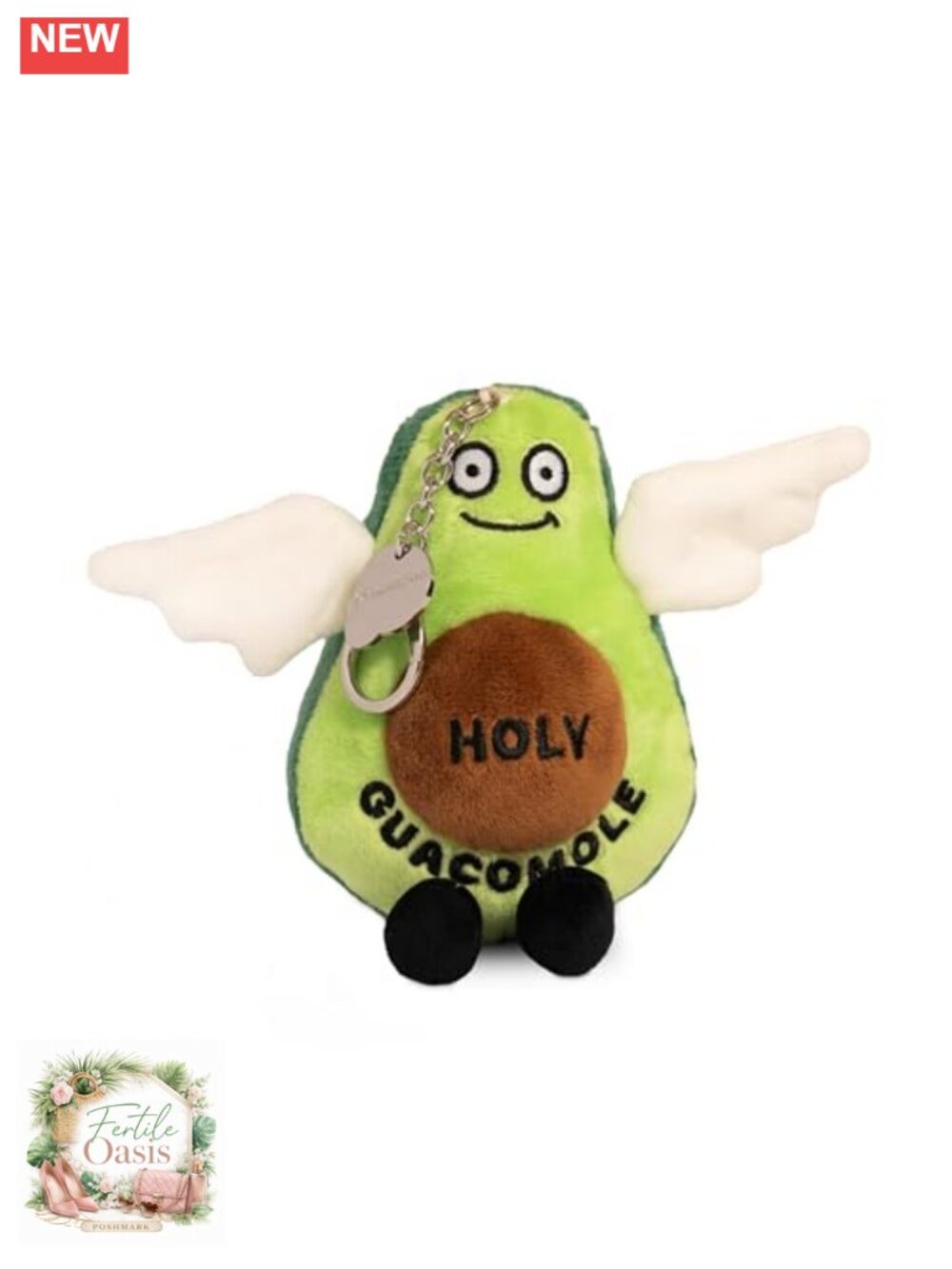 Plush Avocado Keychain Charms for Purse, Handbag, Backpack Decoration
